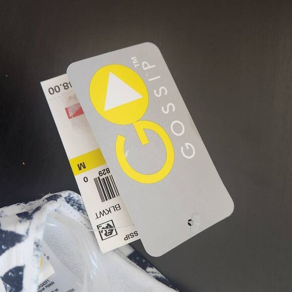 Gossip Black Print Sports Bra with Green Trim NWT Size Medium Racerback Bra - Picture 8 of 10